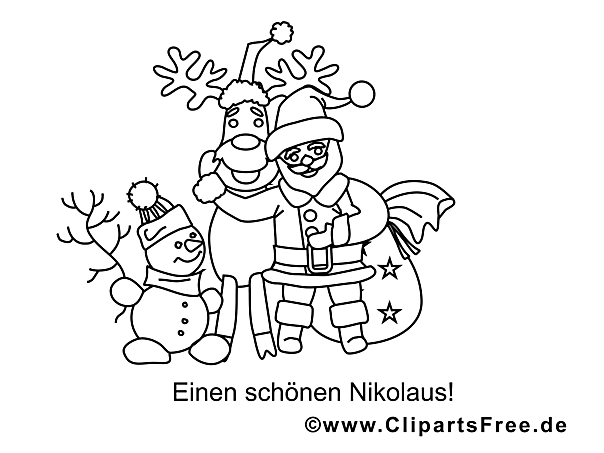 Es weihnachtet Ausmalbilder für Kinder kostenlos ausdrucken