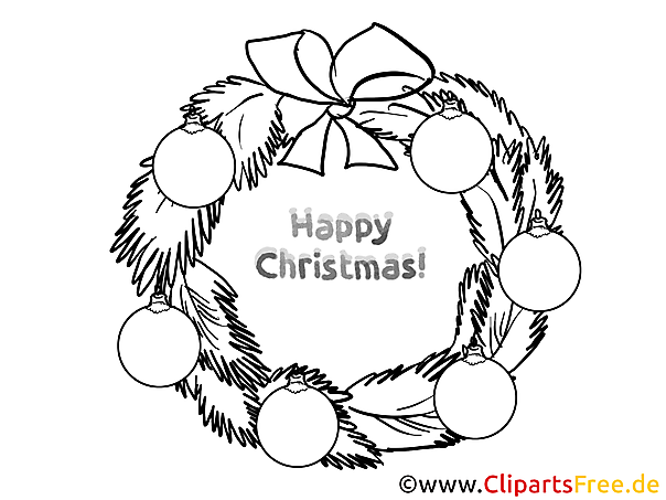 Happy Christmas Coloring Page
