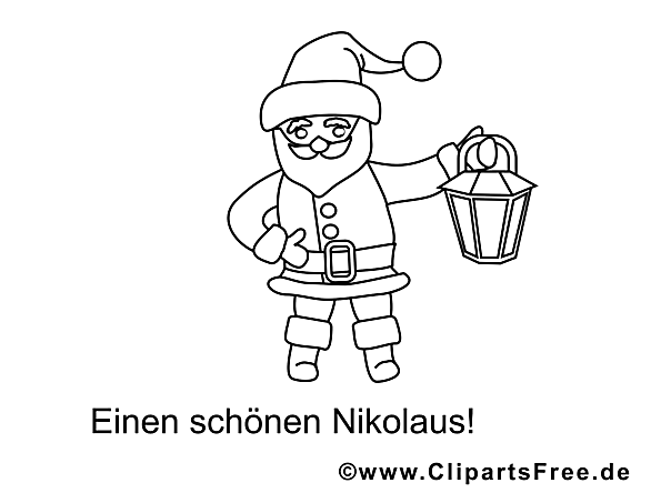 Laterne Santa Claus Bilder, Malvorlagen, Window Colors zu Weihnachten
