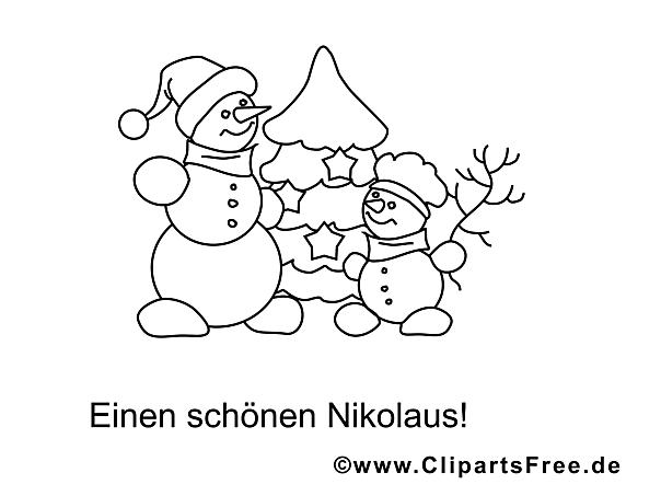 Schneemann mit Kind Tannenbaum Ausmalbilder für Kinder kostenlos Schneemann mit Kind Tannenbaum Ausmalbilder für Kinder kostenlos