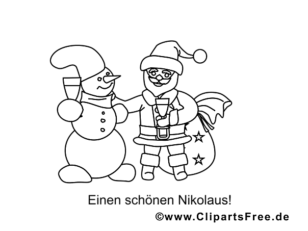 Schneemann Santa Claus Malvorlagen Weihnachten und Advent