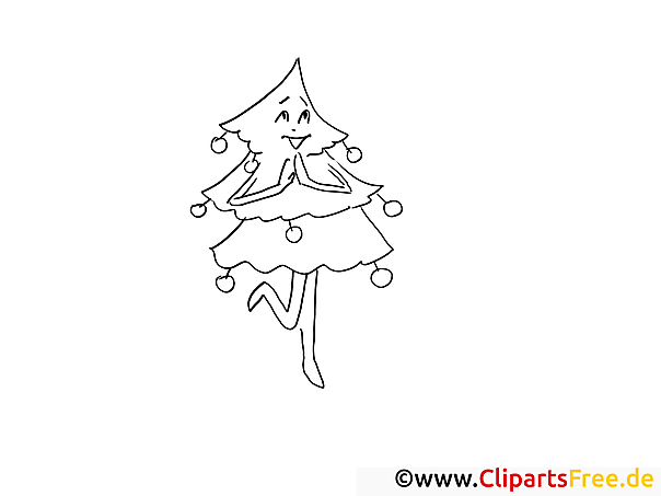 Tanzender Tannenbaum Ausmalbilder gratis für Kinder Tanzender Tannenbaum Ausmalbilder gratis für Kinder