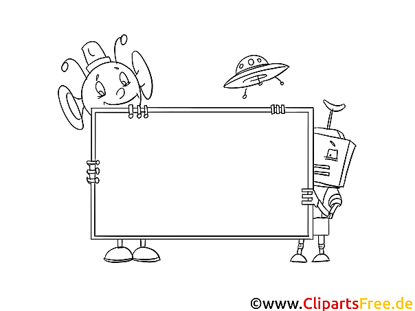 Space Enimies Coloring Page