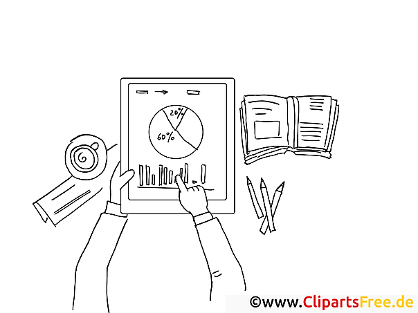 Bsuinessgrafiken Schwarz-weiss Clipart-Bilder zum Drucken und Ausmalen