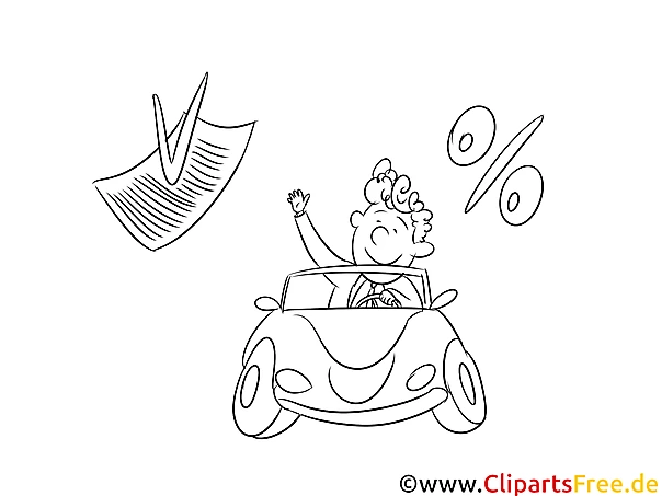 Finanzierung Auto Ausmalbild, Bild, Grafik, Illustration Finanzierung Auto Ausmalbild, Bild, Grafik, Illustration