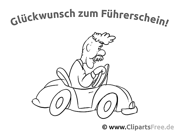 Motive zum Ausmalen zum Thema Autos und Fuehrerschein