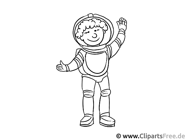 Astronaut Malvorlage - Ausmalbilder Berufe zum Ausdrucken