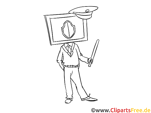 IT-Sicherheit Bild, Clipart, Illustration schwarz-weiß zum Ausmalen