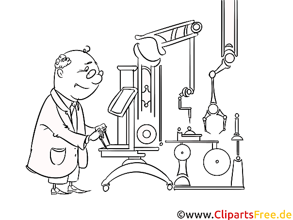 Konstrukteur Bild, Illustration, Clipart schwarz-weiß zum Ausmalen