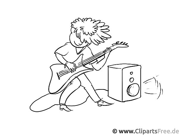 Rock-Musiker Malvorlage - Berufe Ausmalbilder für den Unterricht Rock-Musiker Malvorlage - Berufe Ausmalbilder für den Unterricht
