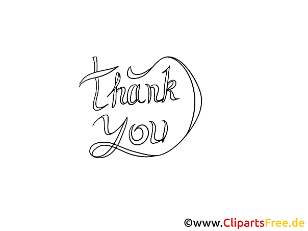 Ausmalbild gratis Thank You