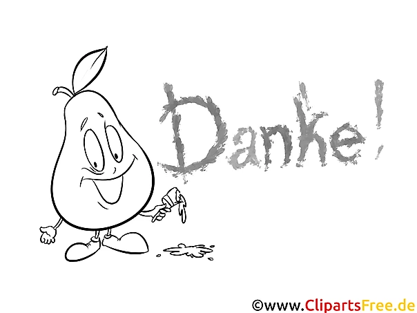 Birne Dankeskarte selber drucken