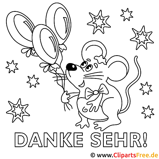 Cartoon Maus Bild zum Ausmalen