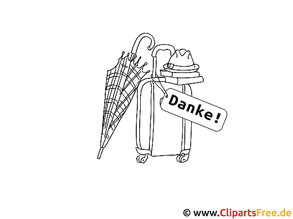 Danke Bild zum selbst Ausmalen