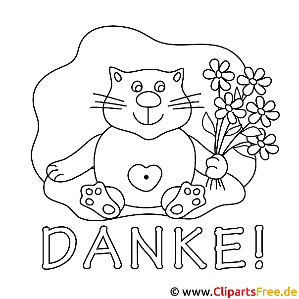 Danke Bilder zum Ausmalen und Basteln