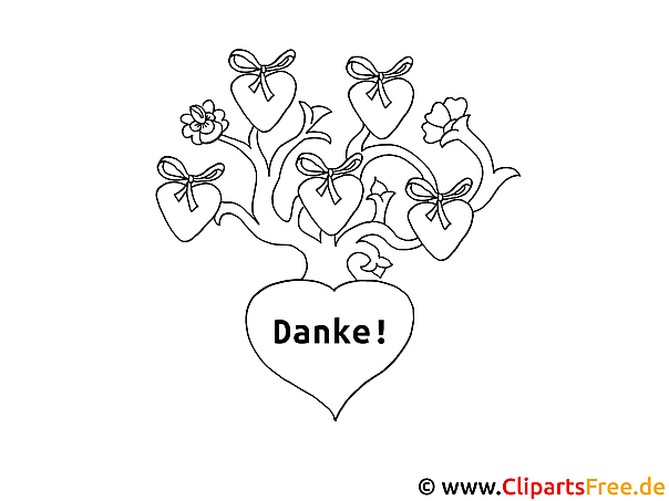 Danke Karte zum Selbstausmalen