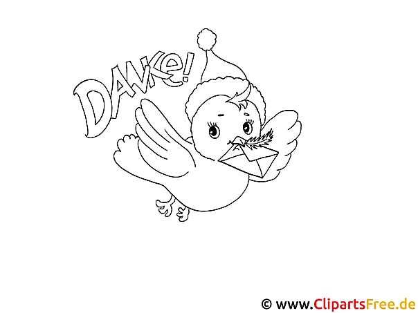 Danke Vorlage zum Malen Vogel
