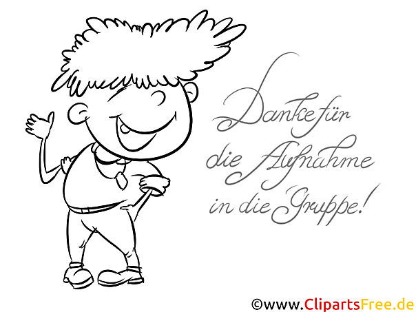 Dankeschön Malbild schwarz-weiß zum Drucken, Ausmalen