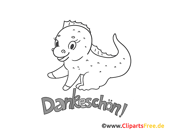 Dinosaurier Dankeskarten drucken und ausmalen