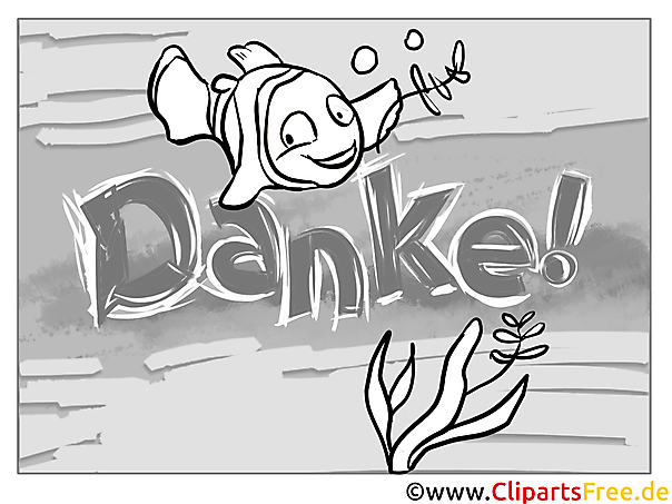 Fisch Dankeskarte selber drucken