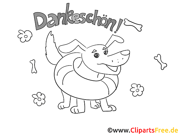 Hund Dankeskarte selber drucken