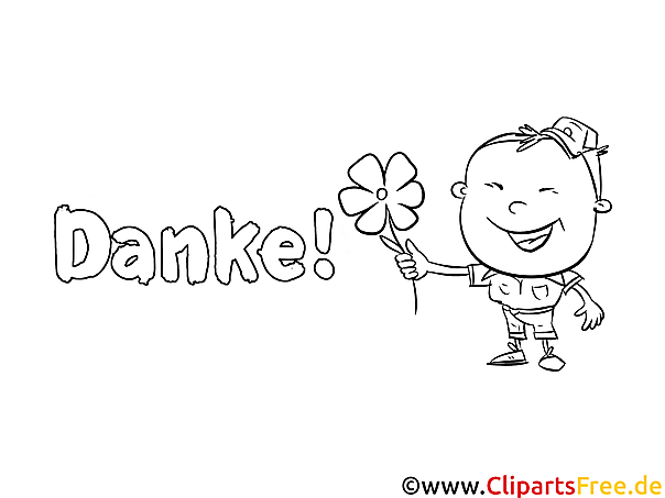 Junge Blume Dankeskarte selber drucken