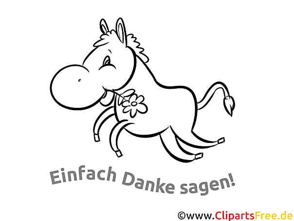 Pferd Dankeskarte selber drucken