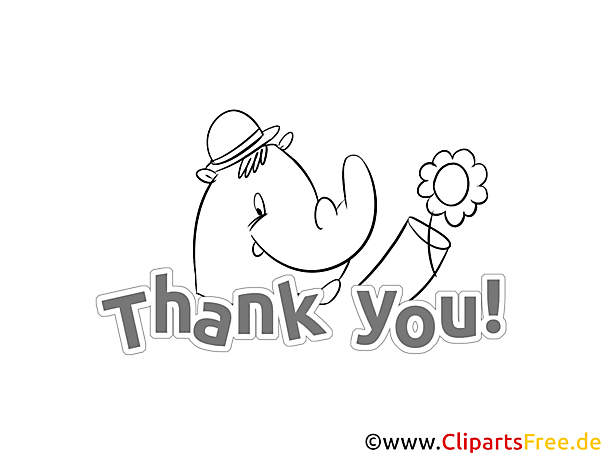 Thank You Ausmalbild Nashorn