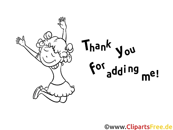 Thank you for adding me Colouring Sheet free