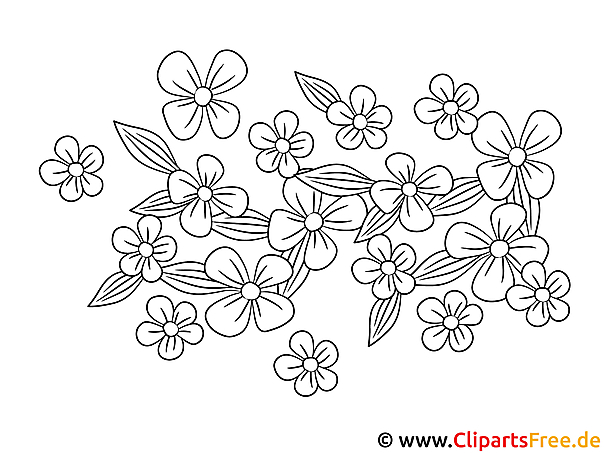Ausmalbilder fuer Kinder zum Ausdrucken mit Blumen
