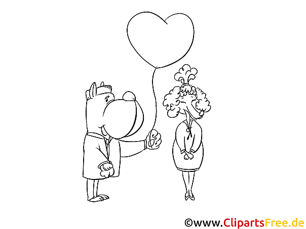 Cartoonbild zum Ausmalen - Malvorlage gratis