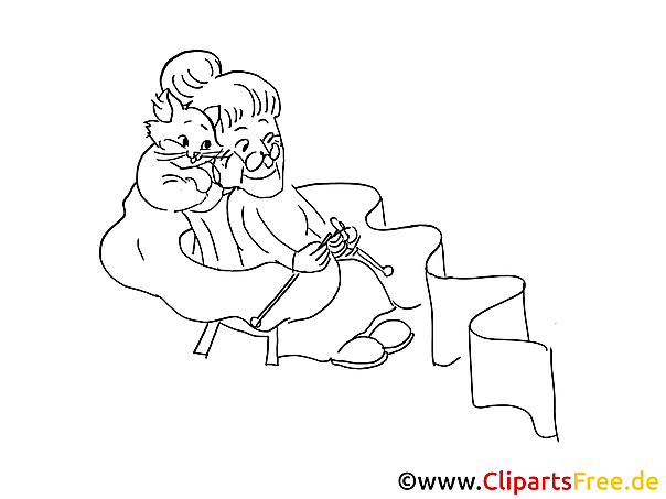 oma mit kinder malvorlage Coloring and Malvorlagan