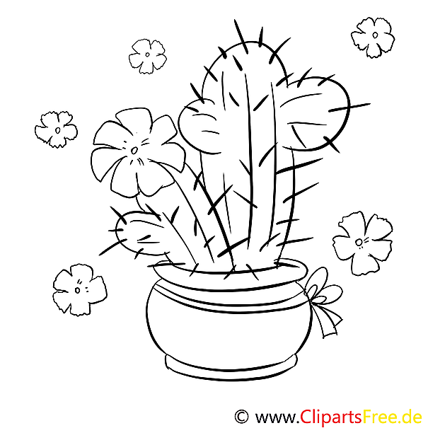 Cactus Coloring Page free
