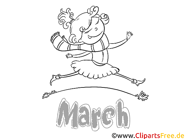March - Months of the Year Coloring Pages March - Months of the Year Coloring Pages