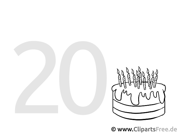 Einladung 20 Geburtstag Malvorlage gratis Einladung 20 Geburtstag Malvorlage gratis