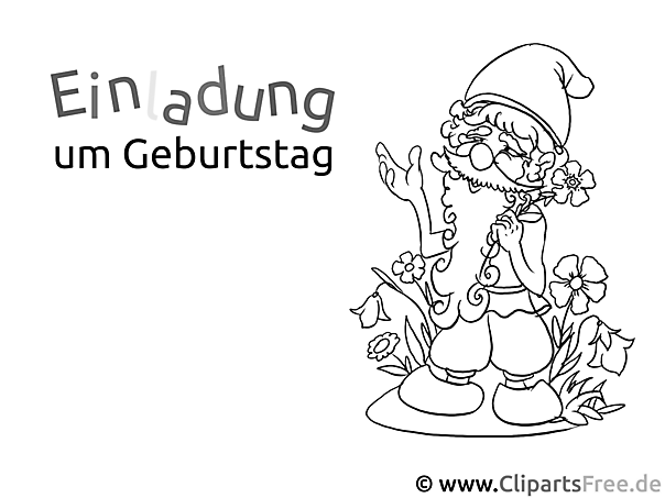 Gnom Ausmalbild zum Drucken und Malen