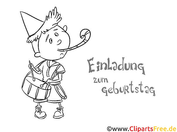 Kind Einladung zum Geburtstag