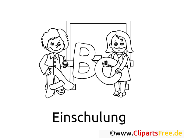 ABC Malvorlage zur Einschulung