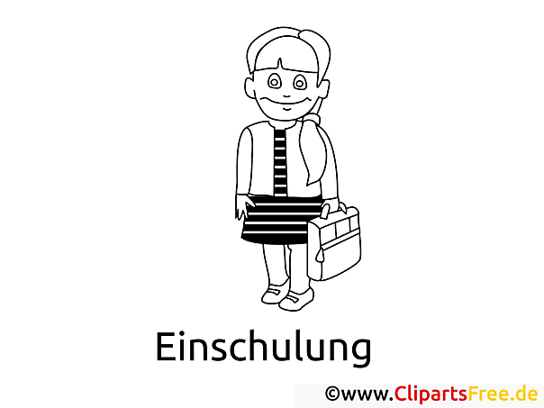 Schuelerin Malbild, Ausmalbild, Malvorlage