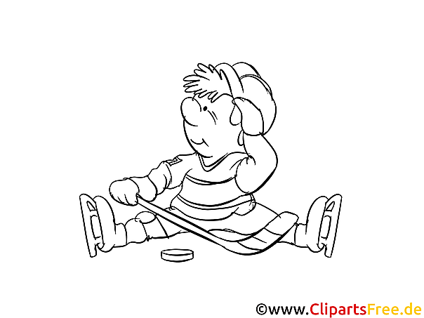 Funny Ice Hockey Pic for Coloring