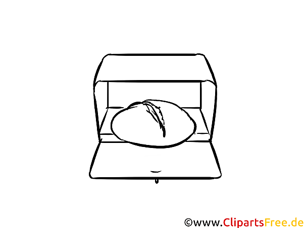 Brot backen zum Malen Vorlage