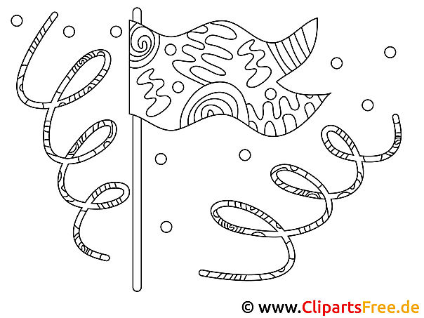 Karneval Bild zum Malen