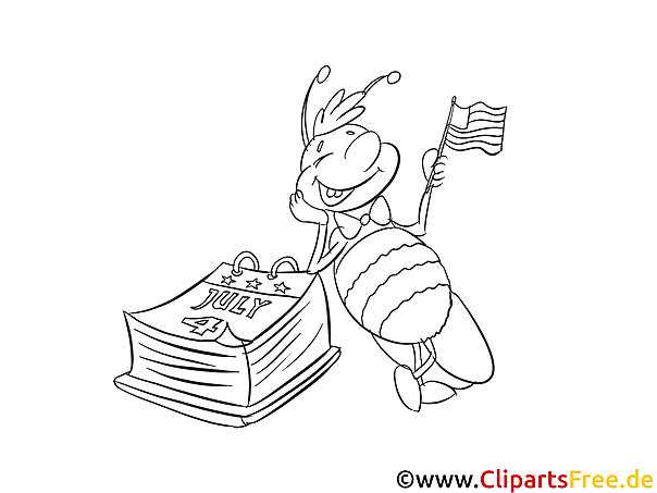 4th of July coloring page free