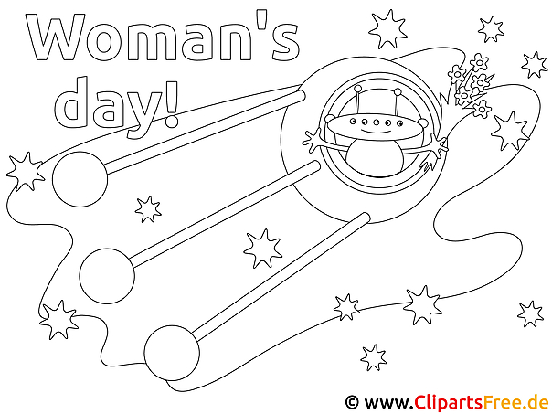 Coloring page to Womens day