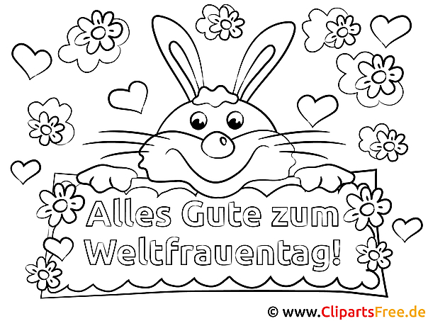 Malvorlage zum Weltfrauentag