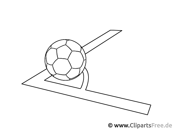 Ball in der Ecke - Kostenlose Malvorlagen, Ausmalbilder, Bastelarbeiten, Zeichnungen