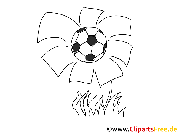 Blume und Fussball Malvorlage zum Malen Blume und Fussball Malvorlage zum Malen