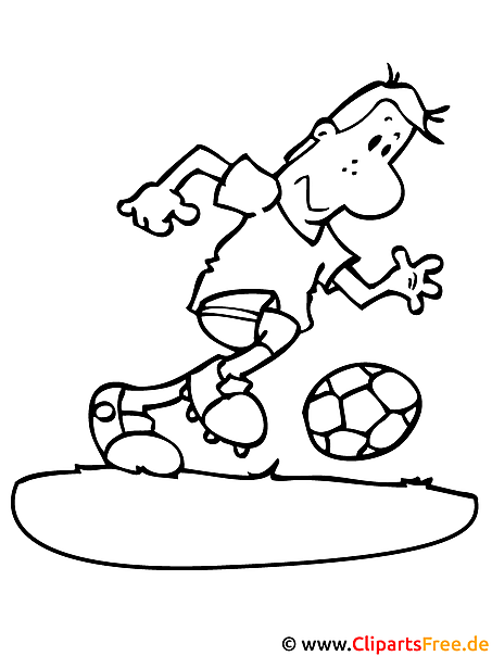Fussball Malvorlage zum Ausmalen - Stuermer