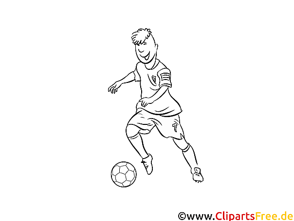 Fussball Verteidiger Bild zum Ausdrucken und Ausmalen