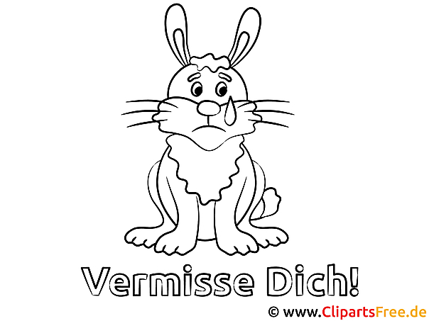 Hase Vermisse dich Bilder zum Ausmalen